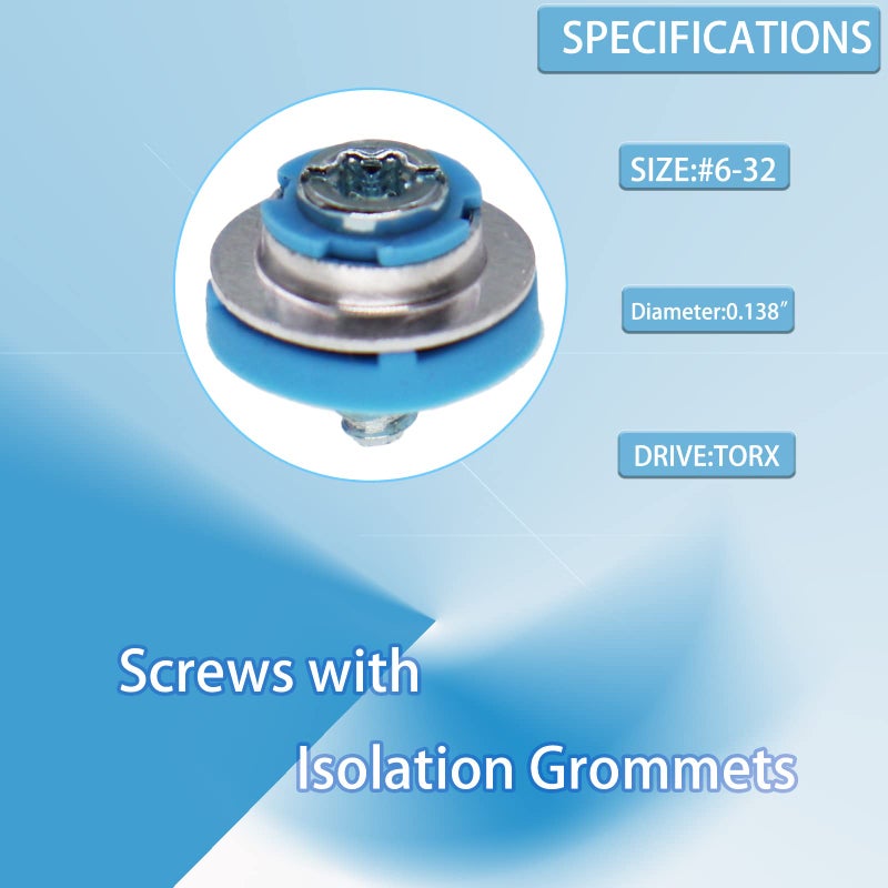 LeFix 8 Pack Screws Isolation Grommet Mute Mounting for HP 3.5" 3.5inch HDD DC5800 DC7800 DC7900 6005 6200 6300 Z200 6000 8000 8100 8200 8300 Z400 Z200 Z210 Z220 Z600 450712-001 (8 Screws) - Image 2